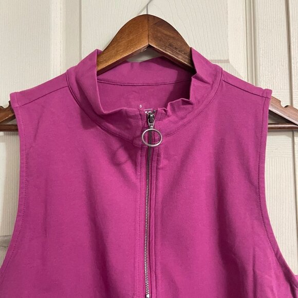 Torrid Womens NWT Purple Foxy Mock Neck O-Ring Zip Up Tank Top Blouse Size 3X - Picture 5 of 6